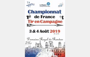 Championnats de France S2-S3 de tir en campagne à Artonne St Myon dans le Puy-de-Dôme 3 et 4 Aout 2019.